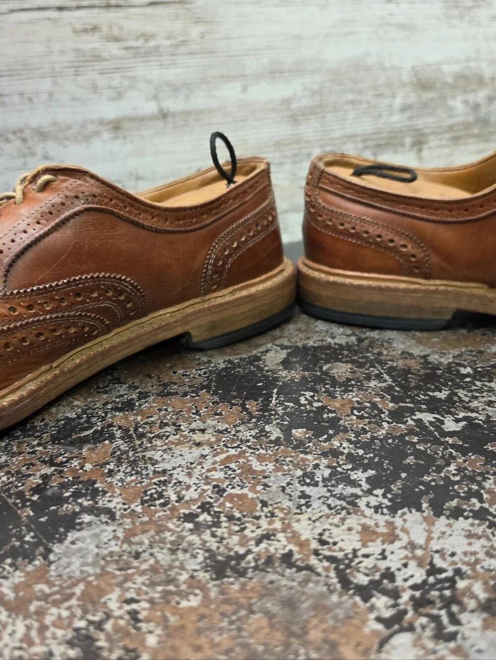 Mens Allen Edmonds Mctavish Wingtip Oxford Shoes Sz 11 B Used 26913 4035